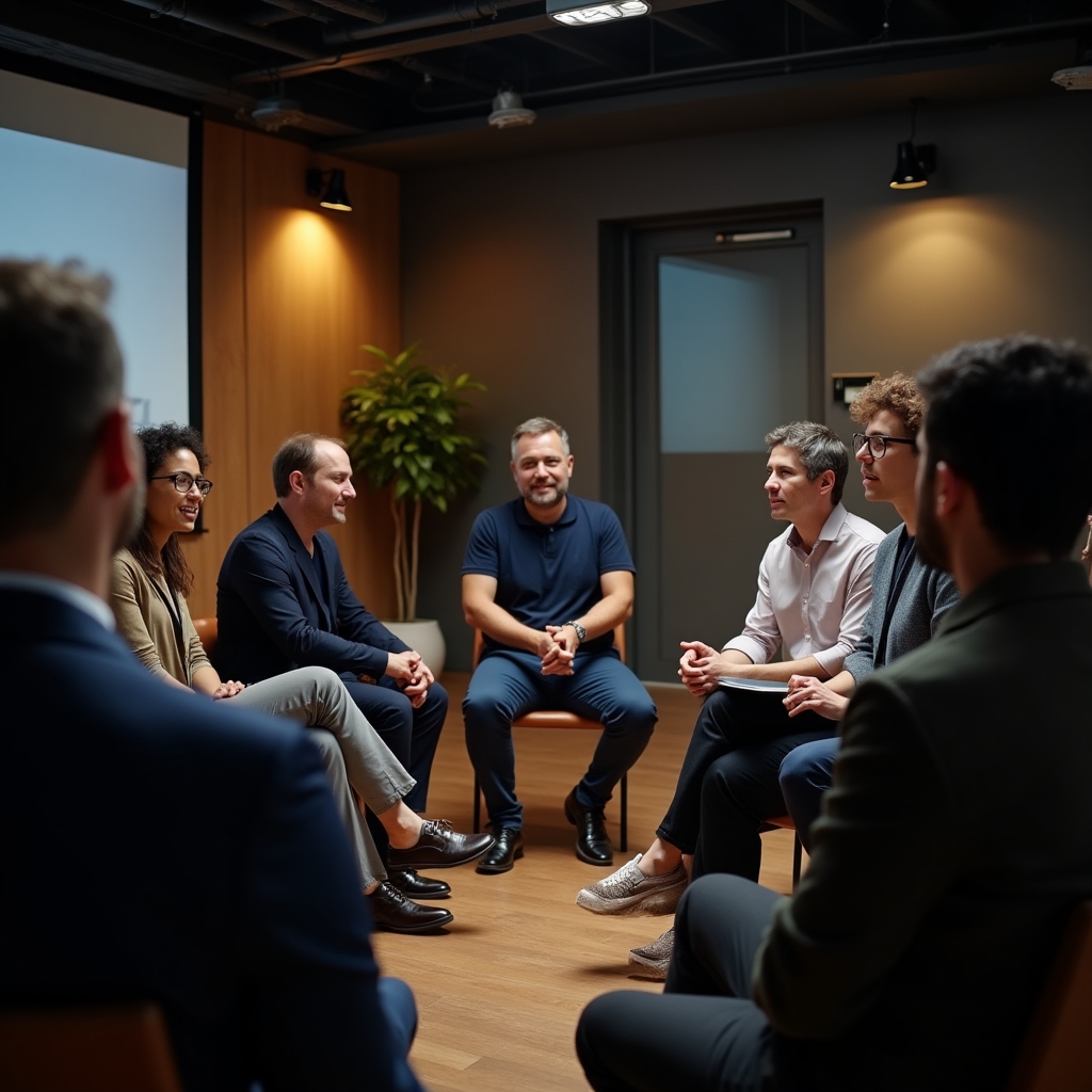 Skupina ľudí na workshope empatie