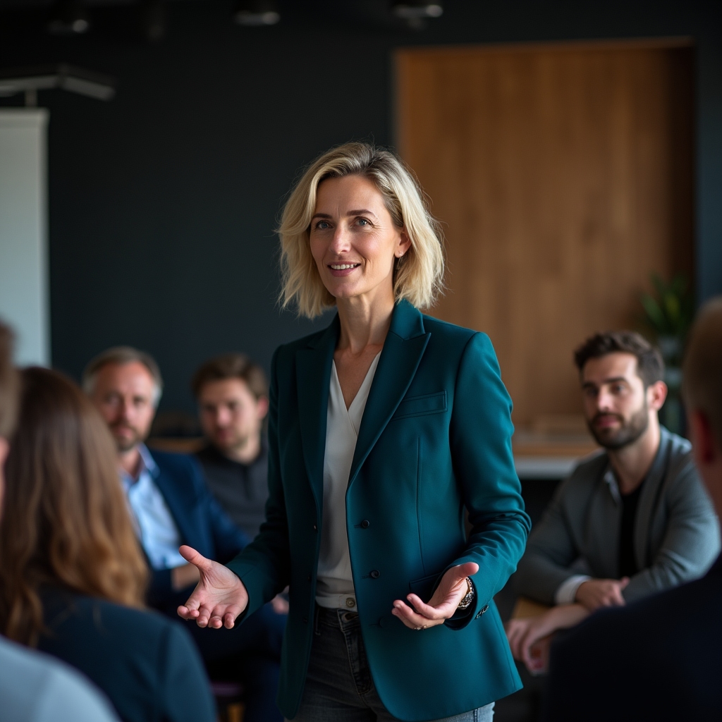Lektor pri aktívnom vedení workshopu